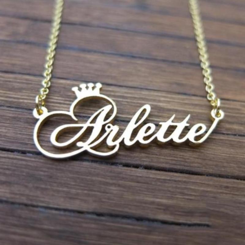 Custom Laser Cut Royal Crown Necklace