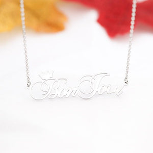 Custom Laser Cut Royal Crown Necklace