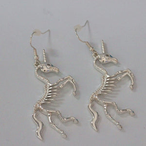 Undead Unicorn Skeleton Earrings