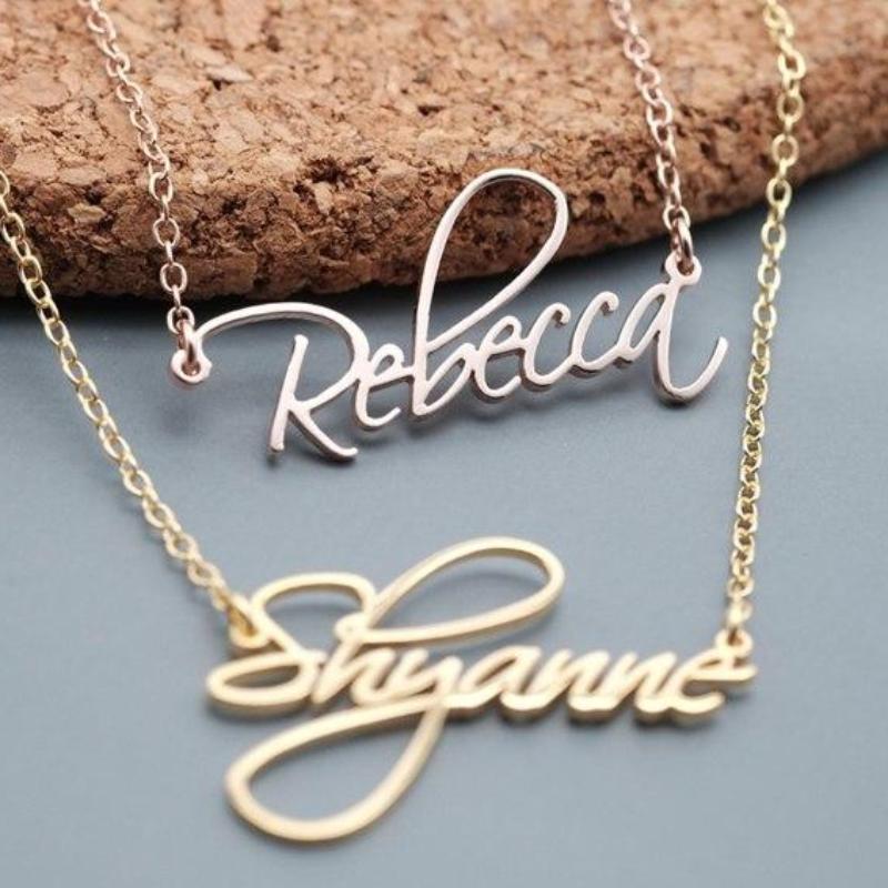 Custom Laser Cut Name Necklace (4 Colors & Sizes)