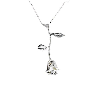 Single Stem Forever Rose Necklace