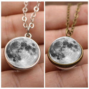 Lunar Goddess Full Moon Sphere Pendant Necklace