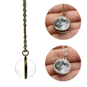 Lunar Goddess Full Moon Sphere Pendant Necklace