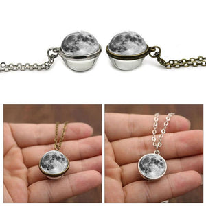 Lunar Goddess Full Moon Sphere Pendant Necklace
