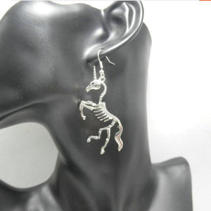 Undead Unicorn Skeleton Earrings