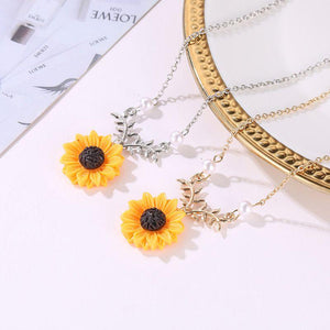 Happy Sunflower Pendant Necklace