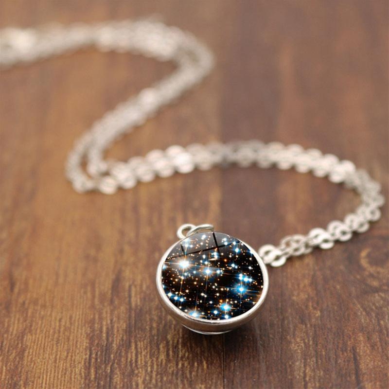Galaxy Space Sphere Pendant Necklace