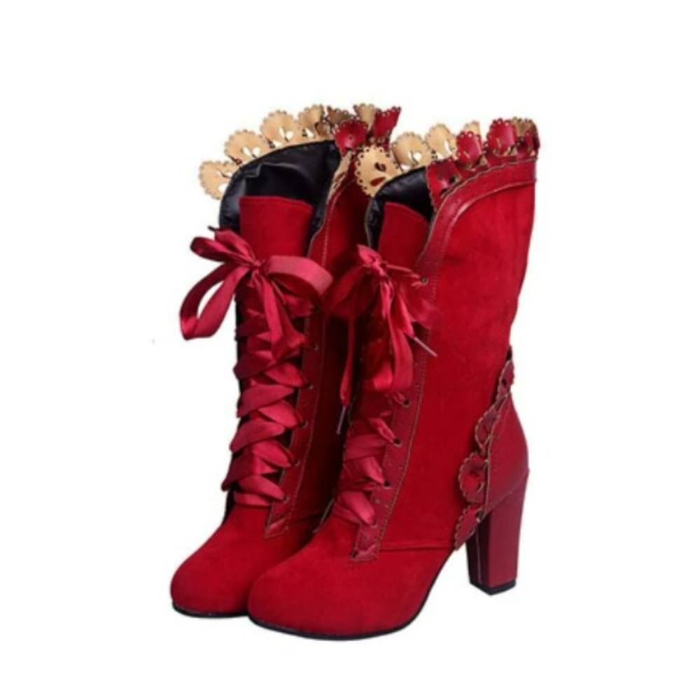 Renaissance Medieval Women Lace Up Boots (3 Colors) Size 4-12