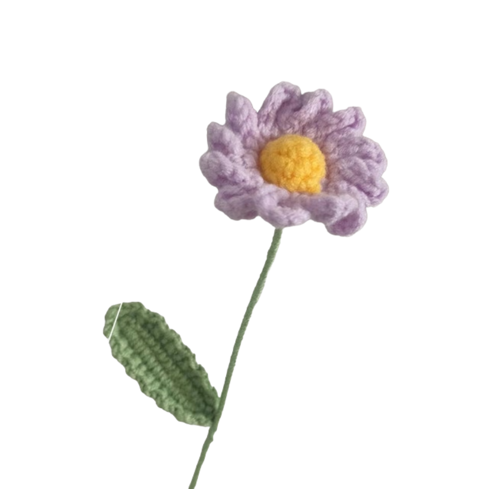 Knitted Sunflower Leaves Crochet Flowers (27 Style)
