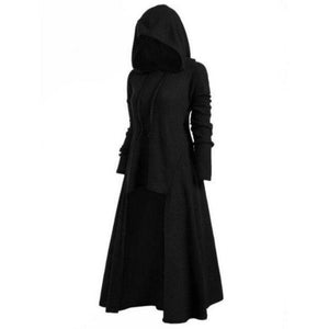 Renaissance Medieval Knitted Archer Hooded Punk Sleeve Dress (6 Colors) S-5XL