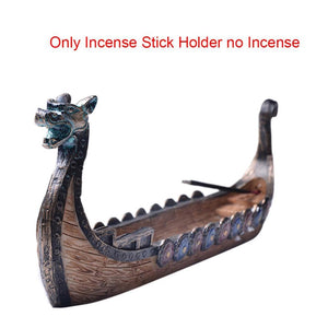 Viking Dragon Ship Traditional Stick Incense Burner