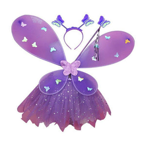 LED Luminous Kids Fairy Butterfly Wings Costume Set (7 Colors)