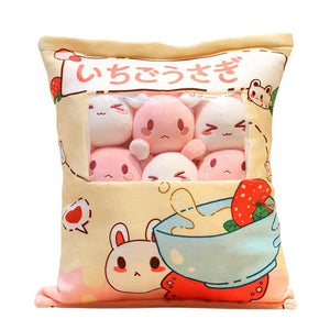 Kawaii Bunnies Marshmallow Pillow Plush Bag Stuffed Animal (3 Styles/Large 48cm(8pcs))