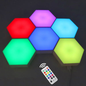 LED Smart RGB Hexagonal Wall Lights with APP Remote Control