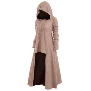 Renaissance Medieval Knitted Archer Hooded Punk Sleeve Dress (6 Colors) S-5XL