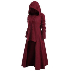 Renaissance Medieval Knitted Archer Hooded Punk Sleeve Dress (6 Colors) S-5XL